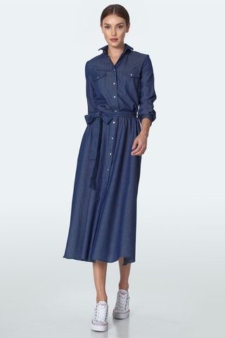 Vestido camisero vaquero - Azul