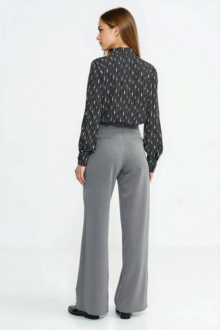 Camisa regular fit - Blanco y negro