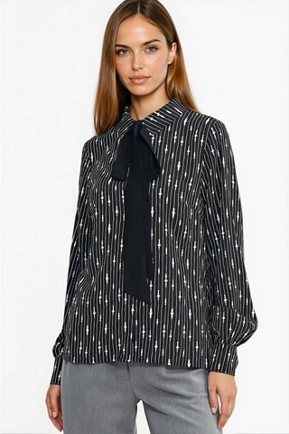 Camisa regular fit - Blanco y negro