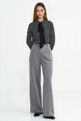 Camisa regular fit - Blanco y negro