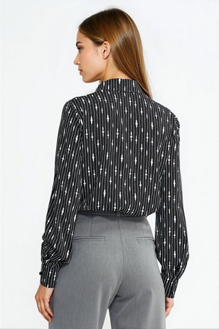 Camisa regular fit - Blanco y negro