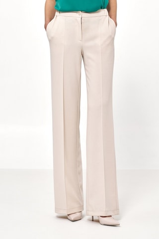 Pantalón wide leg - Beige