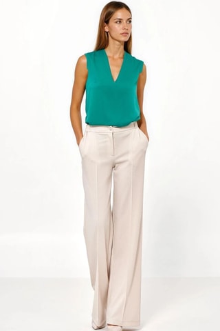 Pantalón wide leg - Beige