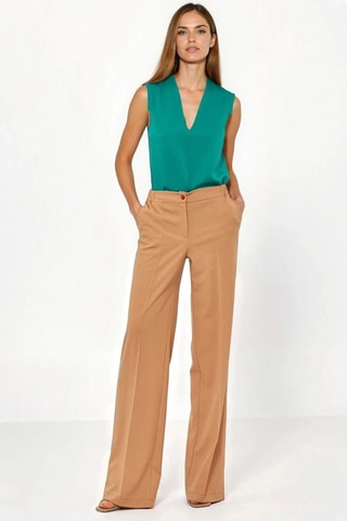 Pantalón wide leg - Marrón