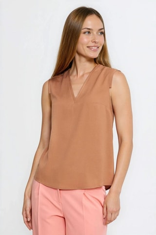 Blusa regular fit - Marrón