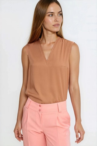 Blusa regular fit - Marrón