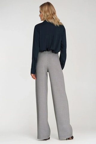 Pantalón wide leg - Gris