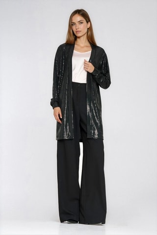 Chaqueta larga - Negro