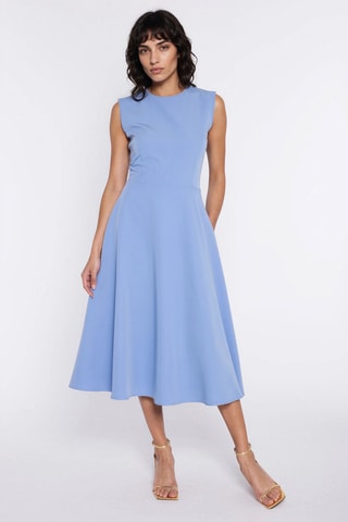 Vestido midi sin mangas - Azul