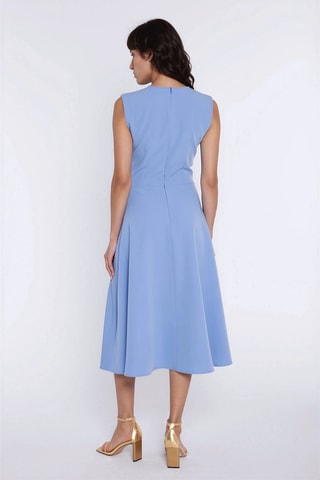 Vestido midi sin mangas - Azul