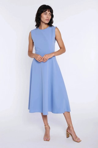 Vestido midi sin mangas - Azul