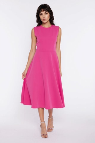 Vestido midi sin mangas - Rosa