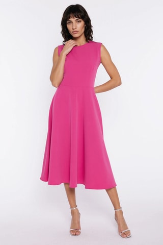 Vestido midi sin mangas - Rosa