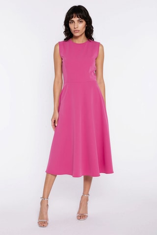 Vestido midi sin mangas - Rosa