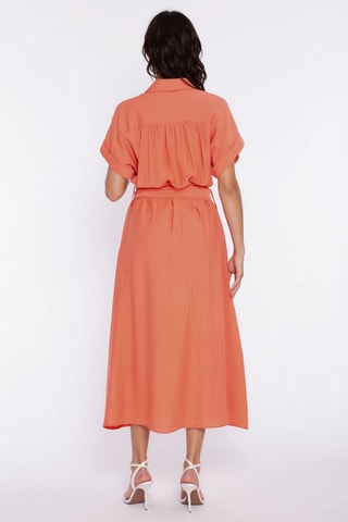 Vestido camisero relaxed - Naranja