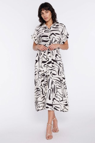 Vestido camisero relaxed - Blanco