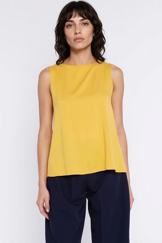 Blusa relaxed sin mangas - Amarillo