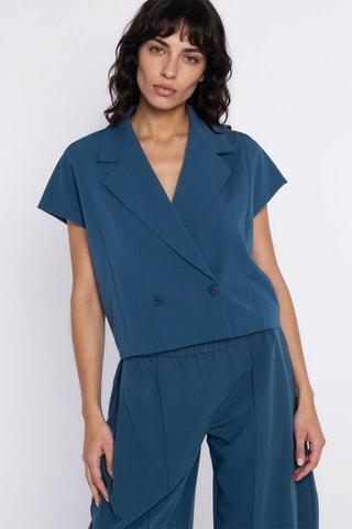 Blazer regular fit - Azul pato