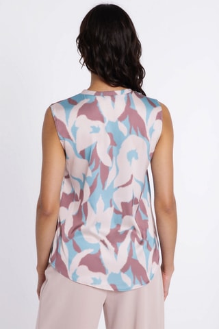 Blusa regular fit sin mangas - Azul