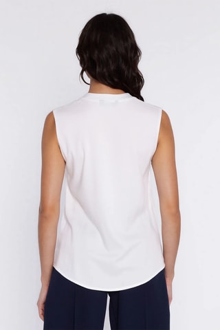 Blusa regular fit sin mangas - Crudo