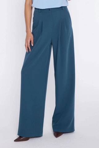 Pantalón wide leg - Azul pato