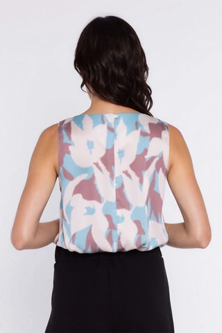 Blusa relaxed sin mangas - Azul