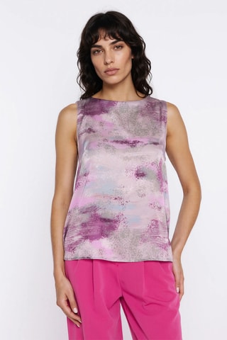 Blusa relaxed sin mangas - Rosa