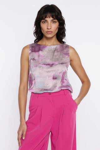 Blusa relaxed sin mangas - Rosa