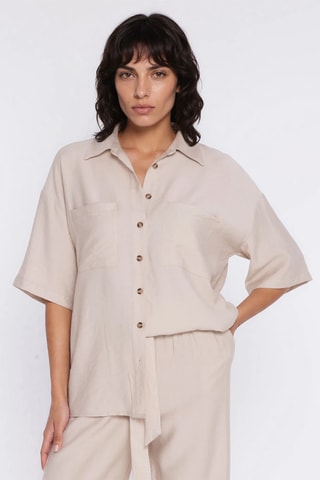 Camisa oversize - Beige