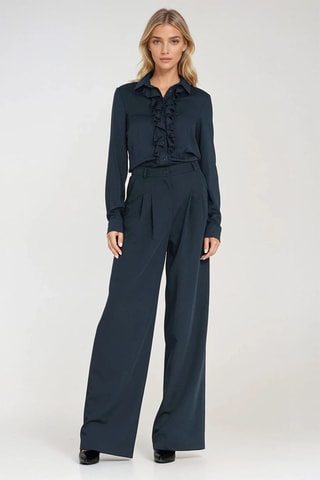 Pantalón wide leg - Azul