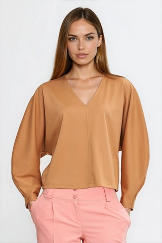 Blusa oversize - Marrón