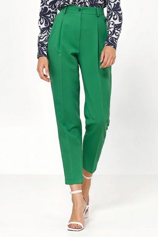 Pantalón carrot de tiro alto - Verde