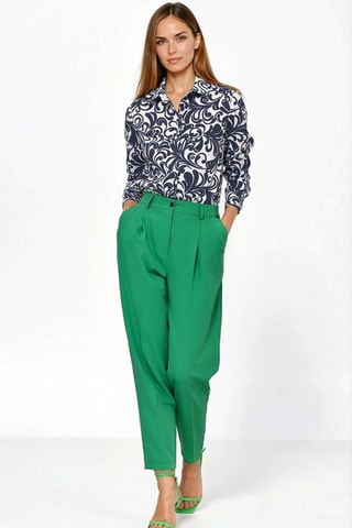 Pantalón carrot de tiro alto - Verde