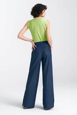 Pantalón wide leg - Azul