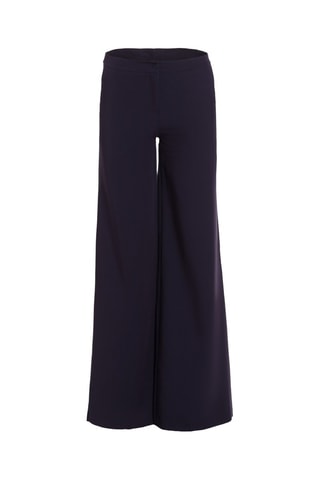 Pantalón wide leg de tiro alto - Azul