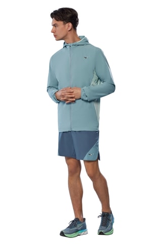 Runningjasje met Capuchon - Blauwgrijs