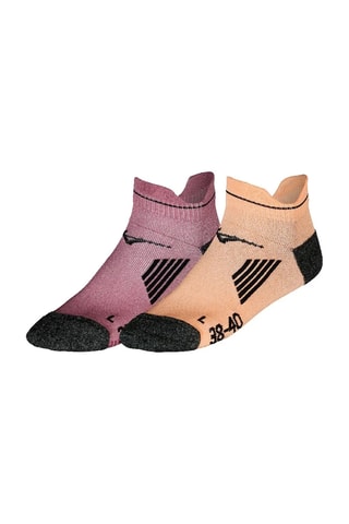 2 Paar Sokken - Zalmkleurig en Paars