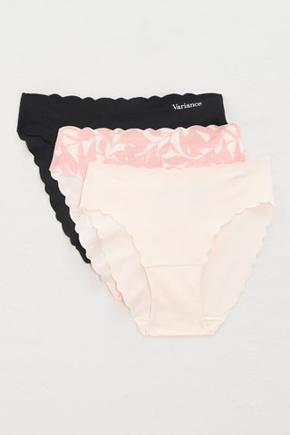 3 culottes - Noir et rose