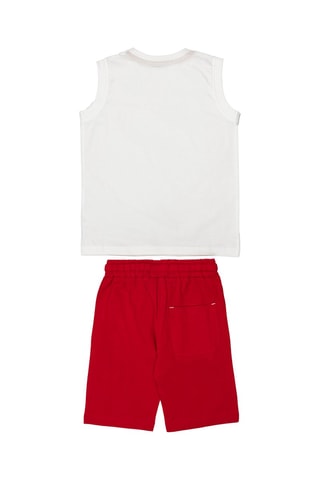 Débardeur et short - Blanc et rouge