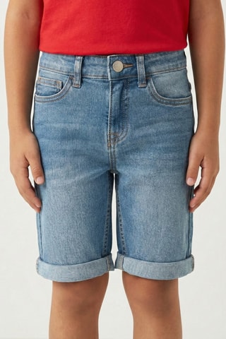 Bermuda en jean regular - Bleu