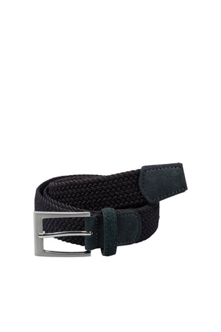 Ceinture en nubuck - Bleu