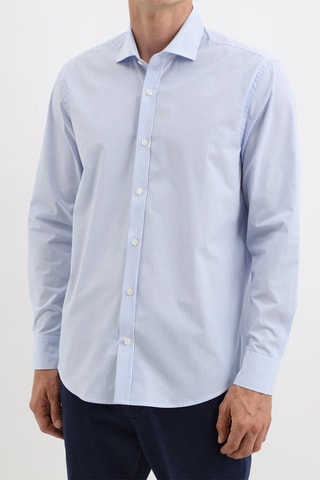 Chemise rayée - Bleu