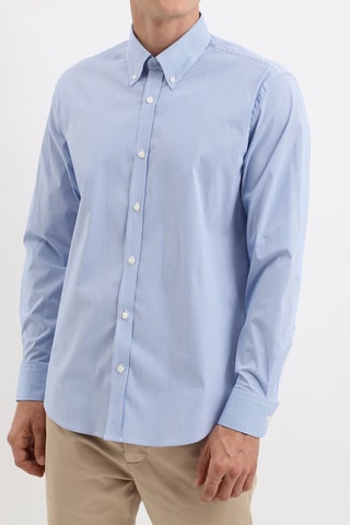 Chemise rayée - Blanc et bleu