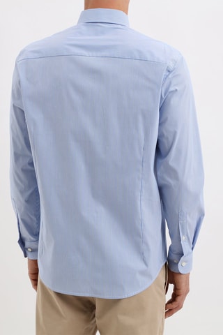 Chemise rayée - Blanc et bleu