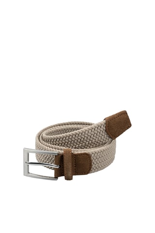 Ceinture en nubuck - Beige et marron