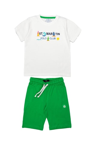 Tshirt et short - Blanc et vert