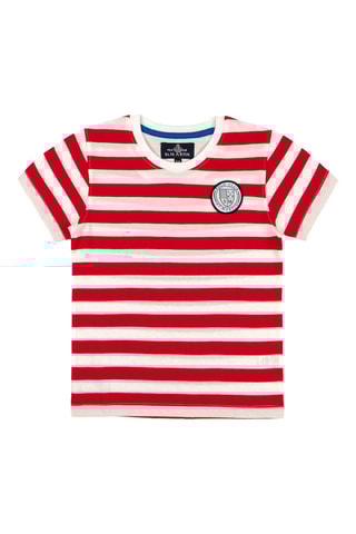 Tshirt rayé - Blanc et rouge