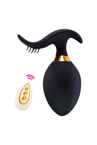 Ovo vibratório com telecomando Preto - 10 cm