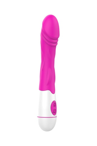 Vibrador waterproof multivibrações em silicone - Fúcsia - 19,6 cm
