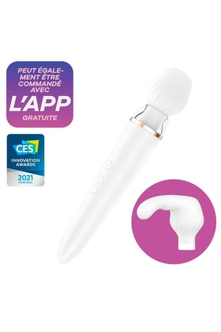 Vibrador Double Wander Branco - 27 cm